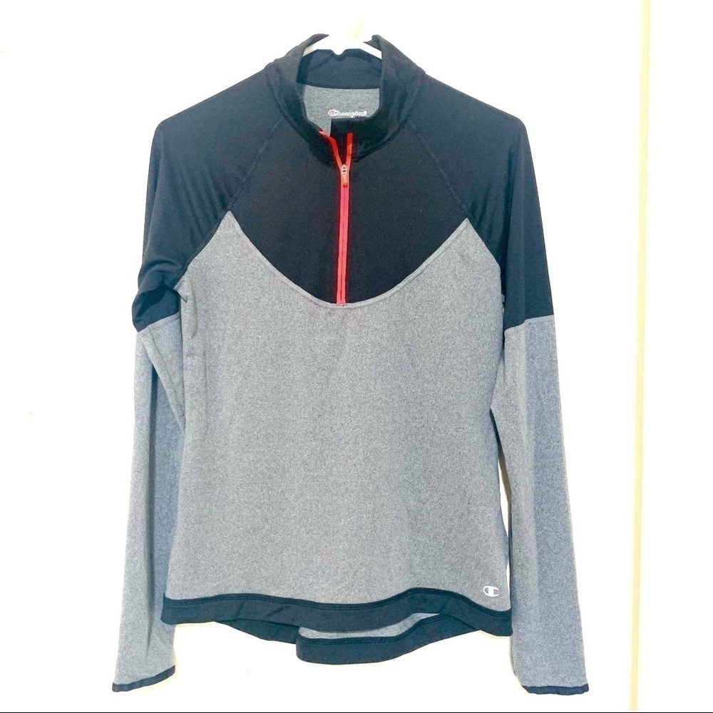 Champion•performance half-zip gray black jacket S